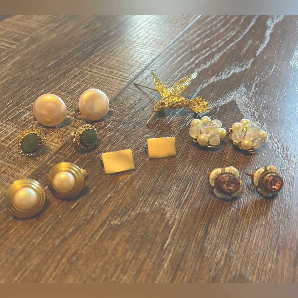 Vintage clip on earring collection